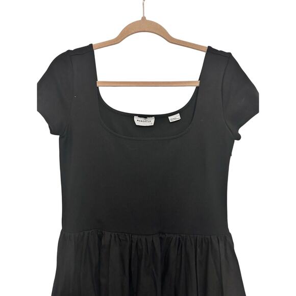 MARCELLA NYC Innogen Jersey A-Line Pocket Fit Flare Maxi Dress Black Size Large - Picture 6 of 13